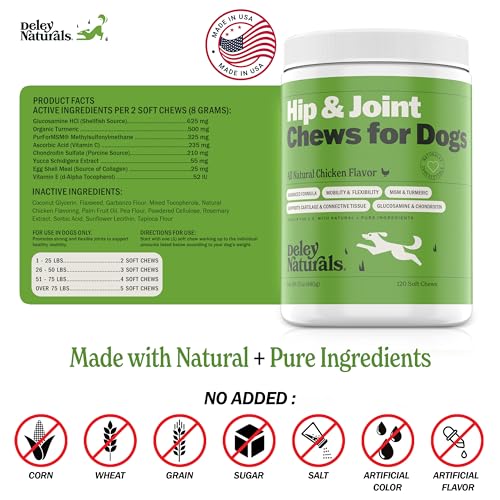 VIP Dog Joint Support Supplement - USA Made 120 Chews