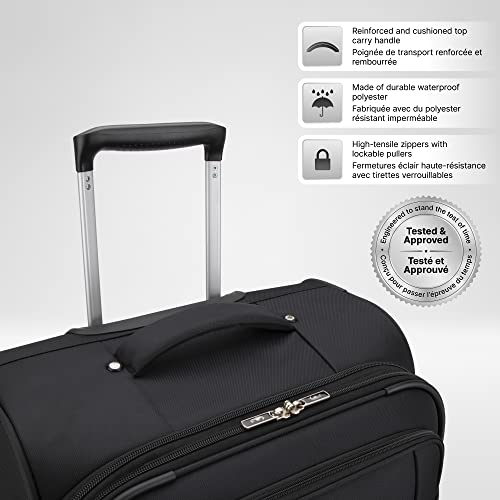 24-Inch Black Spinner Luggage for VIP Travelers