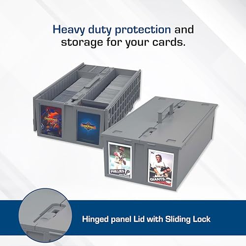 Large Gray Card Storage Bin for Collectible Trading Cards
