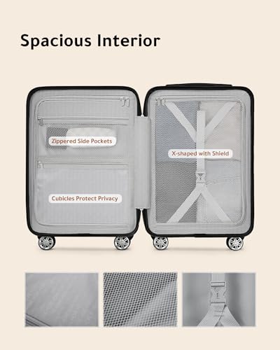 28 Inch Polycarbonate Suitcase with Wheels - VIP Black