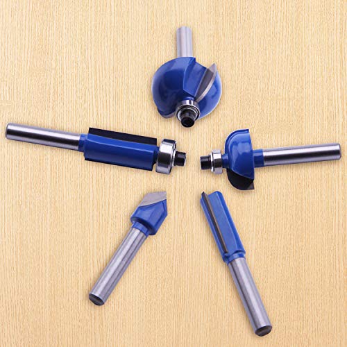 24-Piece Carbide Tipped Router Bit Set with 1/4" Shank