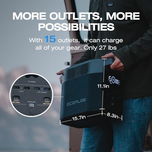 EF ECOFLOW DELTA 2 Portable Power Station, 1024Wh