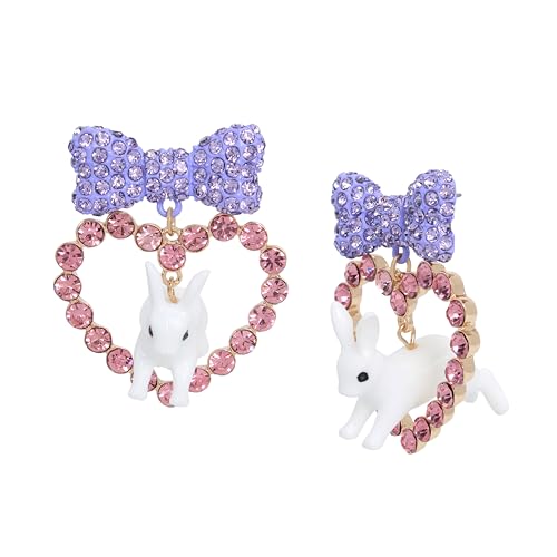 Betsey Johnson Bunny Heart Drop Earrings, VIP Exclusive