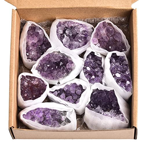 1.8 LBS Natural Amethyst Geode Healing Stones