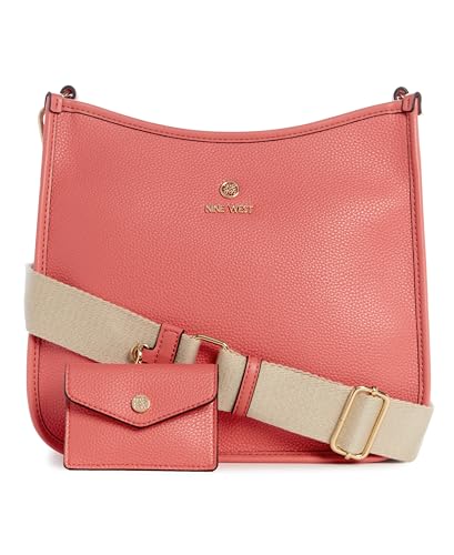Nine West Women's Brice Crossbody Bag, Coral, Medium