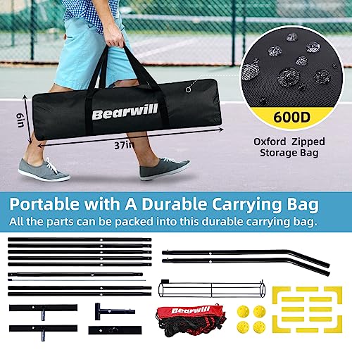 Bearwill 22 FT Regulation Size Portable Pickleball Net