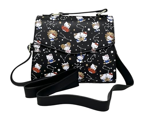 Hello Kitty Zodiac Allover Print Crossbody Satchel Handbag
