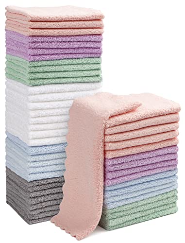 50-Pack Baby Washcloths, Microfiber Coral Fleece, Soft & Absorbent