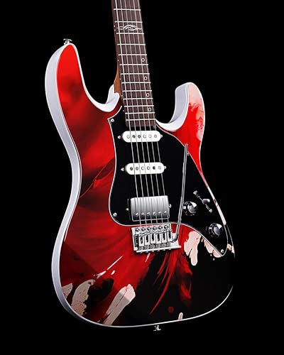 WestCreek JX-20 Electric Guitar, HSS, Coil Split, Red