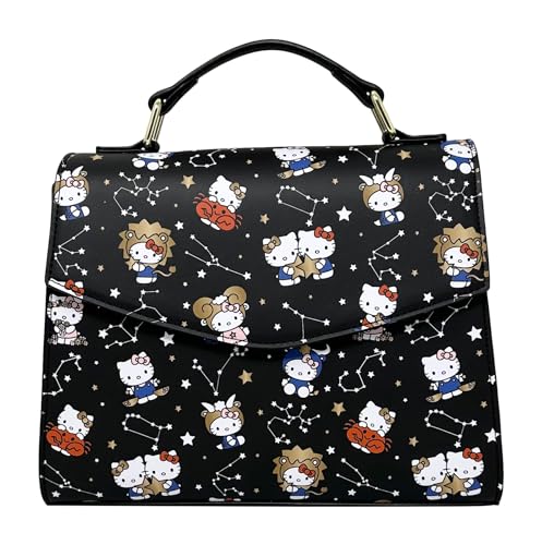 Hello Kitty Zodiac Allover Print Crossbody Satchel Handbag