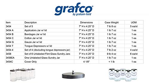 Graham-Field 3454A Sundry Applicators Jar VIP Shopping