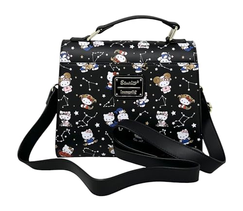 Hello Kitty Zodiac Allover Print Crossbody Satchel Handbag