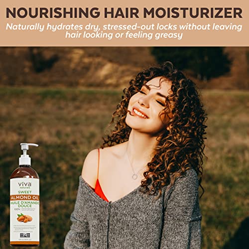 Pure Sweet Almond Oil for Hair and Skin Beauty