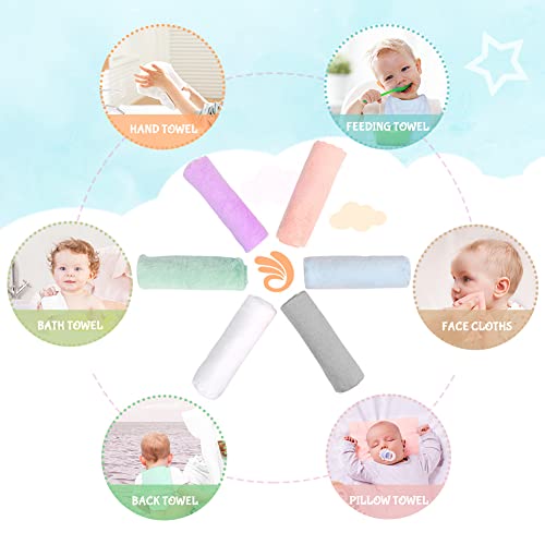 50-Pack Baby Washcloths, Microfiber Coral Fleece, Soft & Absorbent