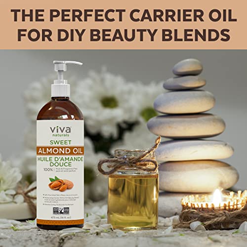 Pure Sweet Almond Oil for Hair and Skin Beauty