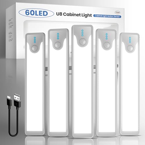 5-Pack VIP Motion Sensor Lights for Cabinets, Kitchen