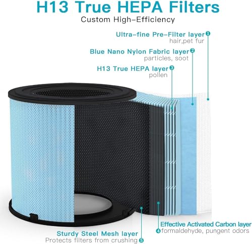 AIRTOK Large Room Air Purifier for Allergies & Pets