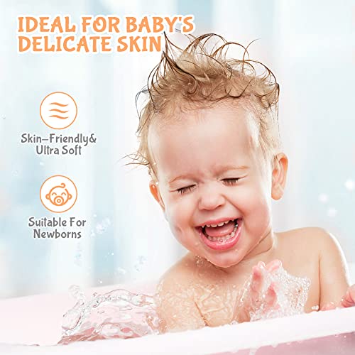 50-Pack Baby Washcloths, Microfiber Coral Fleece, Soft & Absorbent