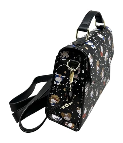 Hello Kitty Zodiac Allover Print Crossbody Satchel Handbag