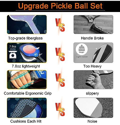 VIP Pickle Ball Set with Portable Regulation Net