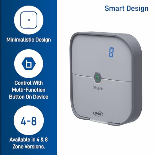 Orbit B-hyve 8-Station Wi-Fi Sprinkler System, Gray