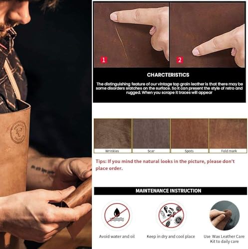 Executive Leather Portfolio with Zipper for Professional Men/Women