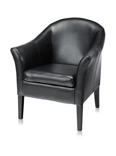 VIP Black Leather Club Chair by Armen Living