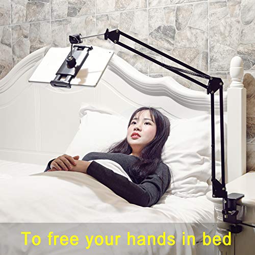 360° Rotating Tablet Stand for Bed, Compatible with 4-11" Devices