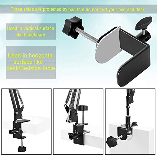 360° Rotating Tablet Stand for Bed, Compatible with 4-11" Devices