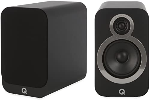 Premium Q Acoustics 3020i Bookshelf Speakers - Carbon Black