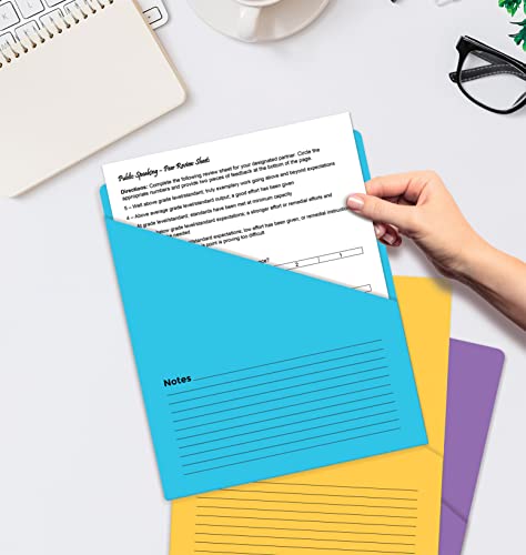 VIP Office File Folders, 25 Pack, Assorted Colors