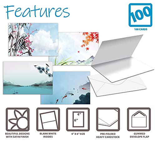 100-Pack All Occasion Greeting Cards, Assorted Blank Note