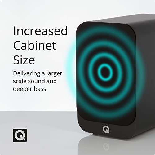 Premium Q Acoustics 3020i Bookshelf Speakers - Carbon Black