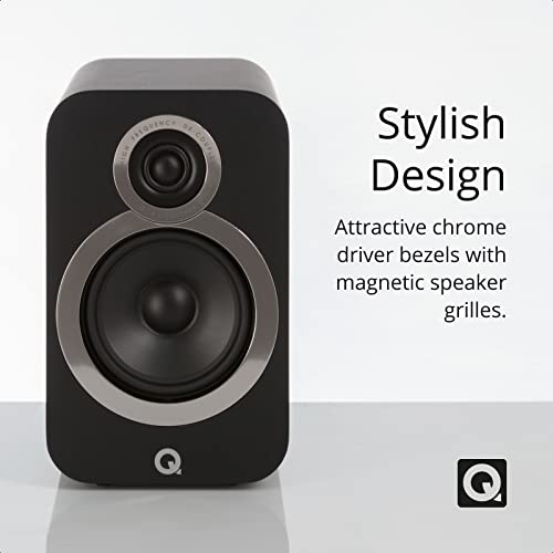 Premium Q Acoustics 3020i Bookshelf Speakers - Carbon Black