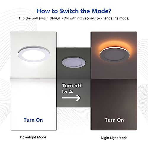 VIP 6 Inch LED Pot Lights with Night Light