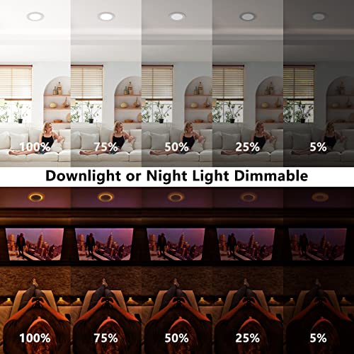 VIP 6 Inch LED Pot Lights with Night Light