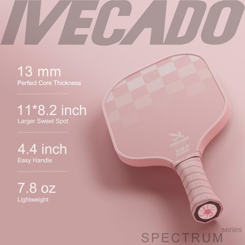 Pink Carbon Fiber Pickleball Paddle - USAPA Approved