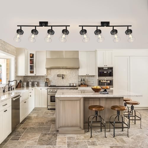 SEEBLEN 4-Light Kitchen Ceiling Track Light with Glass Shade