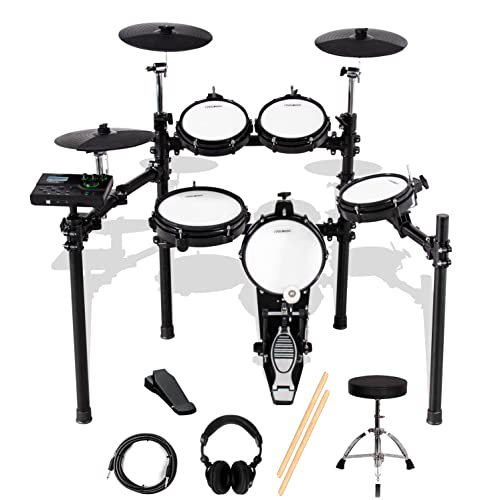 Coolmusic DD8 Electric Drum Set: Mesh Head, 8-Piece Kit