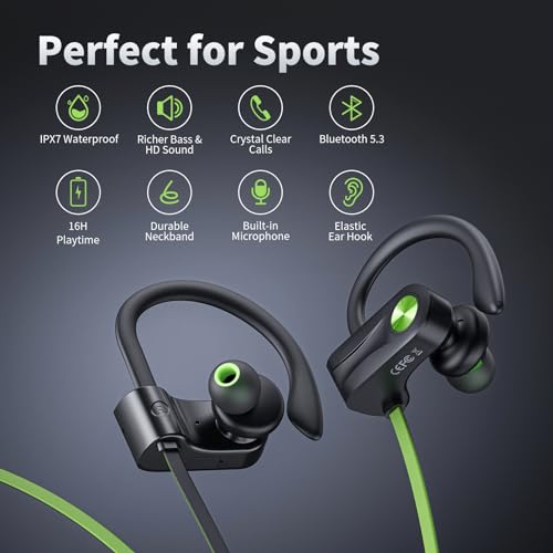 Wireless Earbuds with 16Hrs Playtime for Sports
