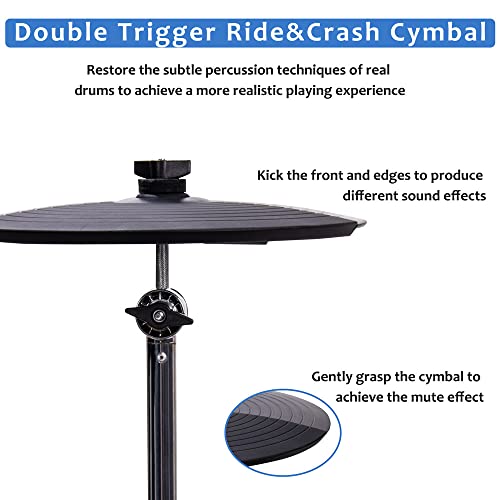 Coolmusic DD8 Electric Drum Set: Mesh Head, 8-Piece Kit