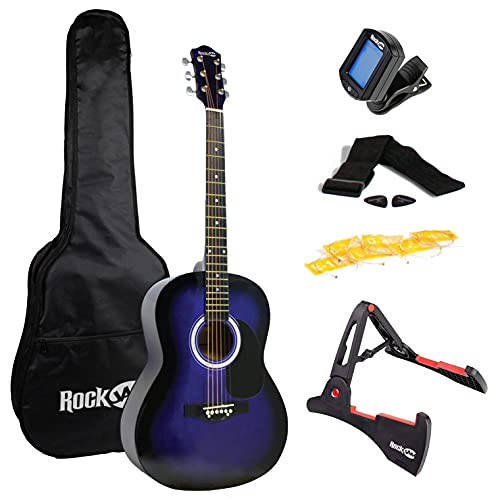 RockJam Acoustic Guitar Superkit with Stand, Gig Bag & More