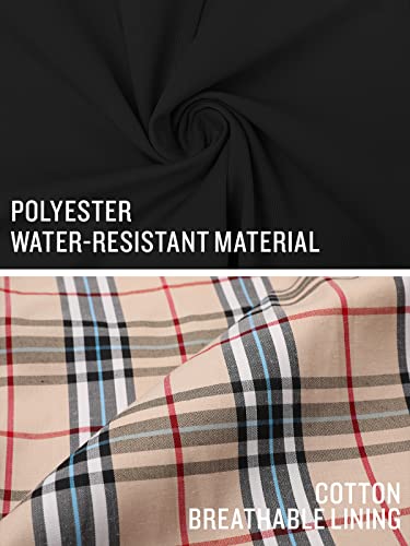 VIP Women's Long Hooded Black Windbreaker Raincoat