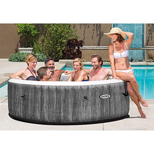 Intex PureSpa Greywood Deluxe Inflatable 6 Person Hot Tub
