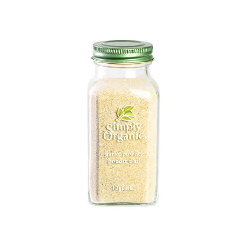 Premium Certified Organic Garlic Powder in 103g Glass Bottle