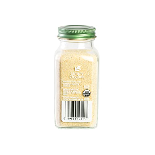 Premium Certified Organic Garlic Powder in 103g Glass Bottle