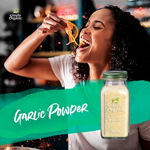 Premium Certified Organic Garlic Powder in 103g Glass Bottle