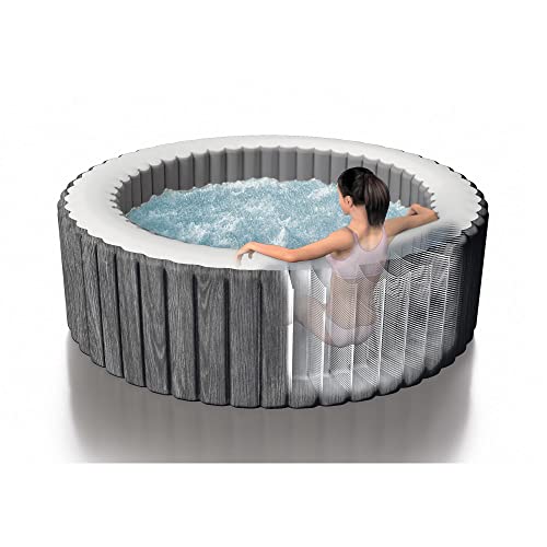 Intex PureSpa Greywood Deluxe Inflatable 6 Person Hot Tub