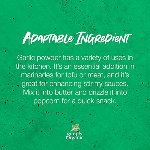 Premium Certified Organic Garlic Powder in 103g Glass Bottle