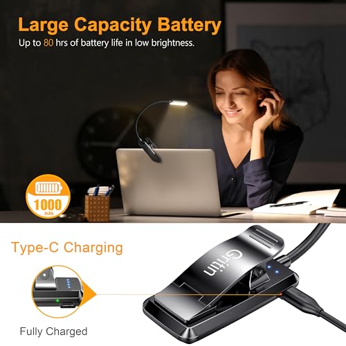 Gritin 9 LED Clip On Book Light